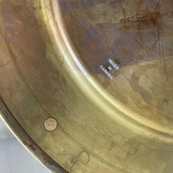Martha Sturdy Spun brass Patina table charger or tray brass art decor designer - Picture 9 of 9